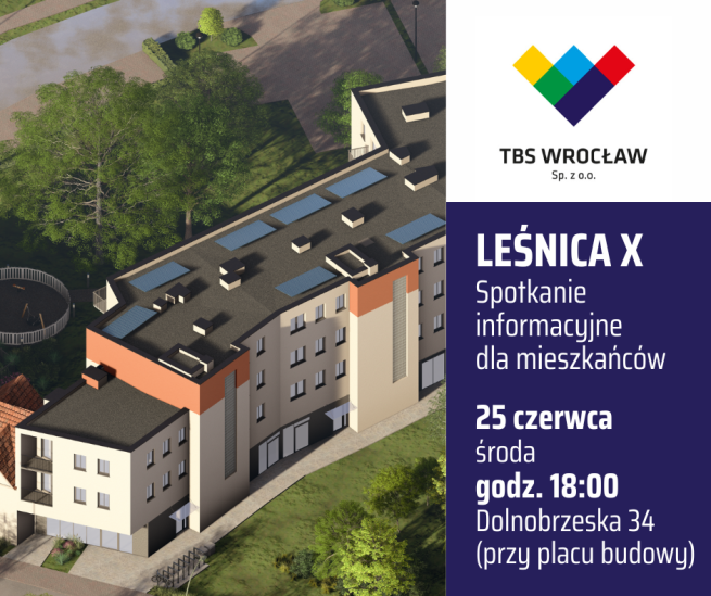 Porozmawiajmy o inwestycji Leśnica X - spotkanie informacyjne dla mieszkańców TBS Wrocław